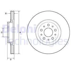 BG4797C Тормозной диск DELPHI подбор по vin на Brocar