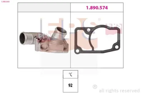 1880664 Термостат охлаждающей жидкости EPS підбір по vin на Brocar