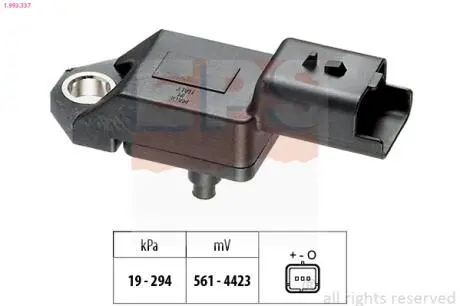 1993337 Давач тиску C3/C4/C4 Picasso 1,2THP 14-, PEUGEOT, OPEL EPS підбір по vin на Brocar