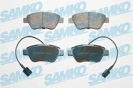 5SP1656 Колодки передні Fiat Linea/Mito/500 122.8*53.3*17.1 SAMKO підбір по vin на Brocar