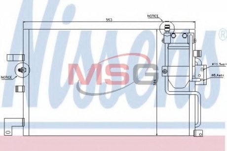 94504 Конденсер кондиціонера NISSENS підбір по vin на Brocar