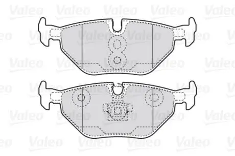 301753 Тормозные колодки дисковые BMW/MG/ROVER/SAAB 3/Z1/Z4/ZT/75/9-5 "1,6-4,6 "R "88-09 VALEO подбор по vin на Brocar