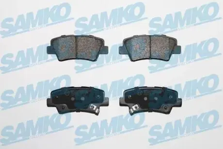 5SP1558 Гальмівні колодки дискові зад. Hyundai Grandeur, Sonata V, Tucson Kia Opirus, Soul Ssangyong Korando 1.6-3.3 05- SAMKO підбір по vin на Brocar