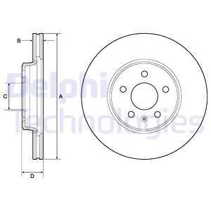 BG4799C Гальмівний диск DELPHI підбір по vin на Brocar