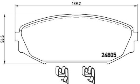 P28049 Комплект тормозных колодок, дисковый тормоз BREMBO підбір по vin на Brocar