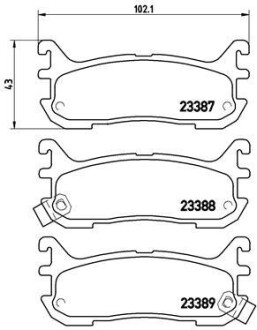 P49021 Гальмівні колодки, дискове гальмо (набір) BREMBO підбір по vin на Brocar