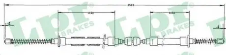C0605B Трос ручного гальма LPR підбір по vin на Brocar