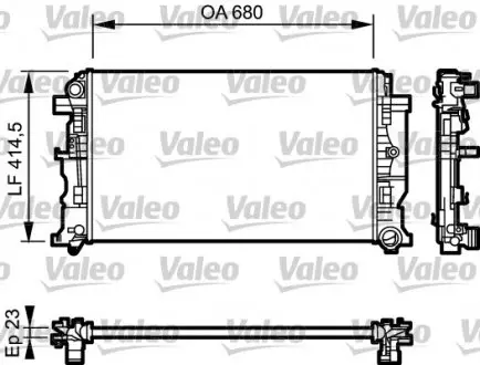 734927 Радиатор, охлаждение двигателя VALEO підбір по vin на Brocar