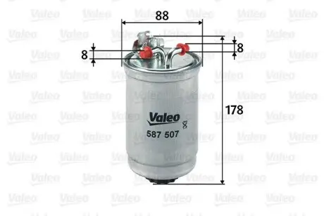 587507 Фільтр палива VALEO підбір по vin на Brocar