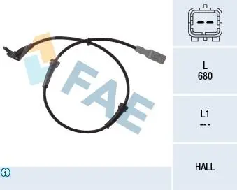 78036 Датчик, частота обертання колеса 78036 FAE FAE підбір по vin на Brocar