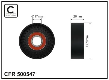 500547 Ролик CAFFARO підбір по vin на Brocar