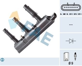 80258 Катушка зажигания FAE підбір по vin на Brocar