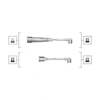 MSQ0023 Комплект високовольтних проводів VW Golf II 1,0-1,3 T3 2,1 MAGNETI MARELLI підбір по vin на Brocar