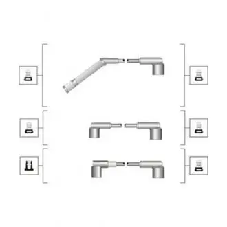 MSQ0053 К-т высоковольтных проводов MERCEDES 190E 1.8, 2.0, 44257 MAGNETI MARELLI підбір по vin на Brocar