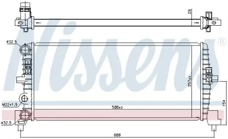 606239 Радіатор NISSENS підбір по vin на Brocar