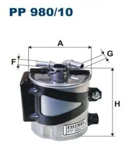PP98010 Фільтр палива FILTRON підбір по vin на Brocar