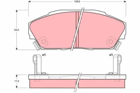 GDB3034 Комплект тормозных колодок, дисковый тормоз TRW підбір по vin на Brocar
