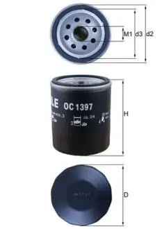 OC1397 Фильтр масляный Citroen Jumper/Peugeot Boxer 2.0HDi 15- MAHLE / KNECHT подбор по vin на Brocar