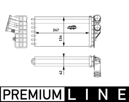 AH82000P NAGRZEWNICA CITROEN MAHLE / KNECHT підбір по vin на Brocar