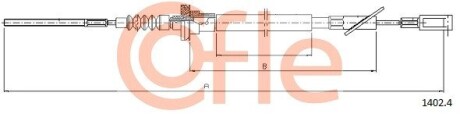 14024 Трос, управление сцеплением 1402.4 COFLE COFLE підбір по vin на Brocar