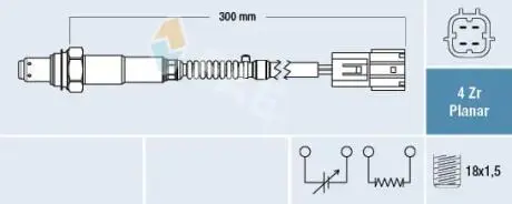 77452 Лямбда-зонд FAE підбір по vin на Brocar