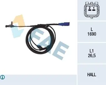 78098 Датчик, частота обертання колеса 78098 FAE FAE підбір по vin на Brocar