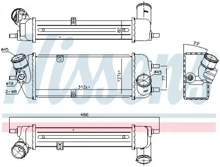 96270 Радіатор наддуву NISSENS підбір по vin на Brocar