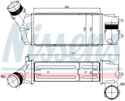 96515 Радіатор наддуву NISSENS підбір по vin на Brocar
