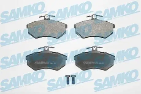 5SP299 К-кт перед. гальм. колодка Audi 80/90/100 08/82- SAMKO підбір по vin на Brocar