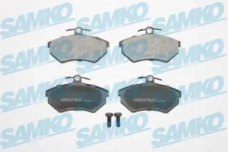 5SP613 К-кт перед. гальм. колодка Audi 80/90/100 08/82- SAMKO підбір по vin на Brocar