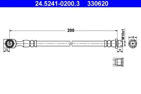 24524102003 Тормозной шланг ATE підбір по vin на Brocar