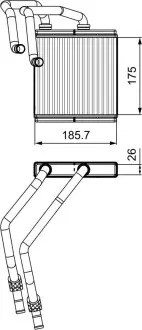811544 Радіатор пічки NISSAN VALEO підбір по vin на Brocar