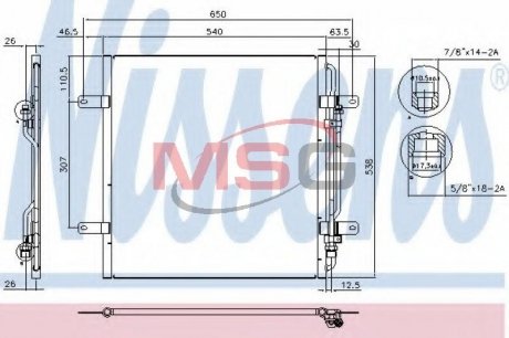 94337 Радіатор кондиціонера NISSENS підбір по vin на Brocar