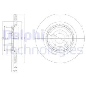 BG4078 Гальмівний диск DELPHI підбір по vin на Brocar