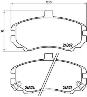 P30029 Гальмівні колодки, дискове гальмо (набір) BREMBO підбір по vin на Brocar