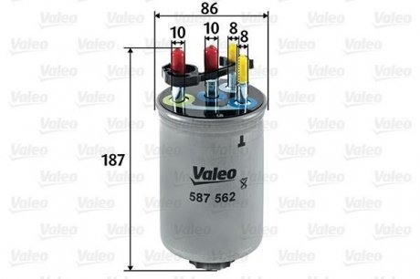 587562 Топливный фильтр VALEO подбор по vin на Brocar