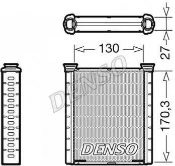 DRR46001 Радіатор пічки DENSO підбір по vin на Brocar