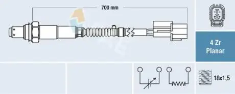 77450 Лямбда-зонд FAE підбір по vin на Brocar