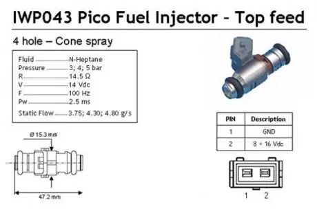 IWP043 WTRYSKIWACZ DUCATI MAGNETI MARELLI підбір по vin на Brocar