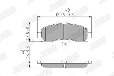 572257J Колодки тормозные передние MICRA 92- JURID подбор по vin на Brocar
