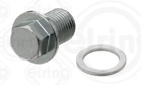 878940 ПРОБКА ПІДДОНУ (БОЛТ ЗЛИВА ОЛІЇ) NISSAN/SUZUKI M14x1,5x19 (з прокладкою) ELRING підбір по vin на Brocar
