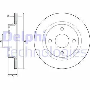 BG4954C Гальмівний диск DELPHI підбір по vin на Brocar