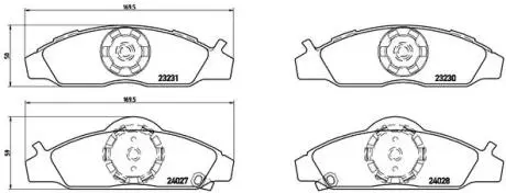 P15008 Тормозные колодки дисковые BREMBO підбір по vin на Brocar