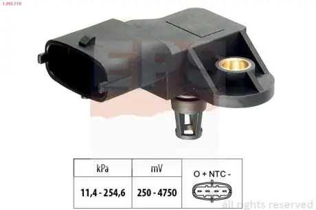 1993110 Давления наддува (CR) IVECO 2,8 99- EPS подбор по vin на Brocar