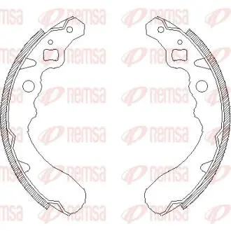 439000 4390.00_!колодки барабанные Daihatsu Gran Move 1.5 16V 96-98/Move 0.8 96> REMSA подбор по vin на Brocar