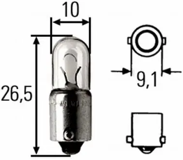 8GP008285001 Zarówka 7,5 W 24V HELLA підбір по vin на Brocar