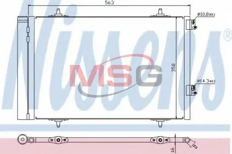 940189 Радіатор кондиціонера NISSENS підбір по vin на Brocar