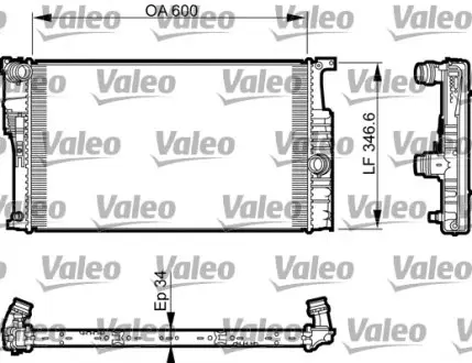 735464 Радіатор, охолодження двигуна VALEO підбір по vin на Brocar