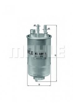 KL630 Топливный фильтр MAHLE / KNECHT підбір по vin на Brocar