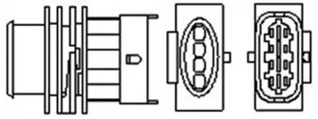 OSM017 Лямбда-зонд OPEL 4 przewody, 525mm, 9 Ohm, 6W-7W, PLANARNA MAGNETI MARELLI підбір по vin на Brocar